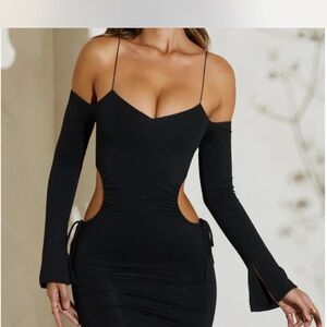 Oh Polly  Black Cutout Dress